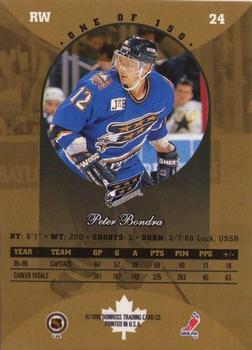 1996-97 Donruss Canadian Ice - Canadian Gold Press Proofs #24 Peter Bondra Back