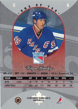 1996-97 Donruss Canadian Ice - Canadian Red Press Proofs #5 Wayne Gretzky Back
