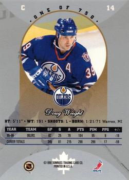 1996-97 Donruss Canadian Ice - Canadian Red Press Proofs #14 Doug Weight Back