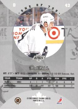 1996-97 Donruss Canadian Ice - Canadian Red Press Proofs #42 Rob Blake Back