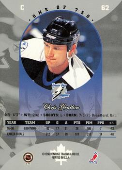1996-97 Donruss Canadian Ice - Canadian Red Press Proofs #62 Chris Gratton Back