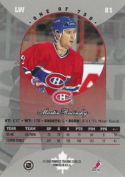 1996-97 Donruss Canadian Ice - Canadian Red Press Proofs #81 Martin Rucinsky Back