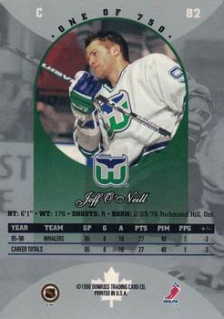 1996-97 Donruss Canadian Ice - Canadian Red Press Proofs #82 Jeff O'Neill Back