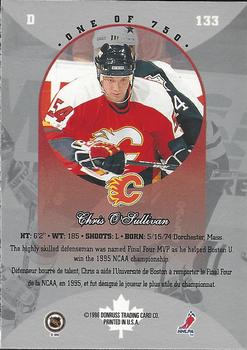 1996-97 Donruss Canadian Ice - Canadian Red Press Proofs #133 Chris O'Sullivan Back