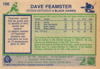 1983-84 O-Pee-Chee #100 Dave Feamster Back