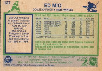 1983-84 O-Pee-Chee #127 Eddie Mio Back