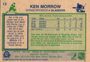 1983-84 O-Pee-Chee #13 Ken Morrow Back