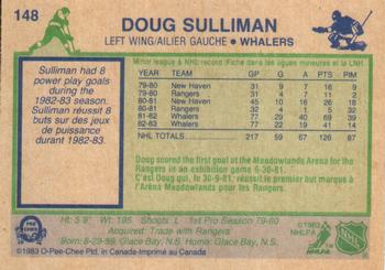 1983-84 O-Pee-Chee #148 Doug Sulliman Back