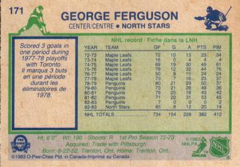 1983-84 O-Pee-Chee #171 George Ferguson Back