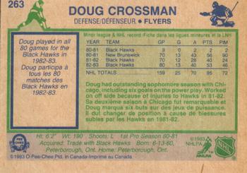 1983-84 O-Pee-Chee #263 Doug Crossman Back