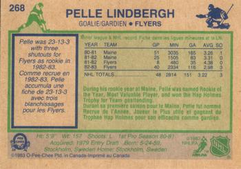 1983-84 O-Pee-Chee #268 Pelle Lindbergh Back