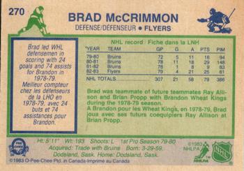 1983-84 O-Pee-Chee #270 Brad McCrimmon Back