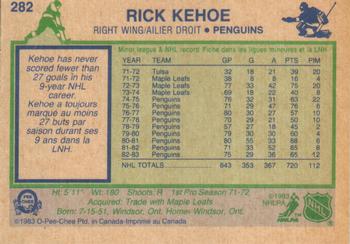 1983-84 O-Pee-Chee #282 Rick Kehoe Back