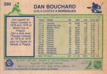 1983-84 O-Pee-Chee #290 Dan Bouchard Back