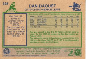 1983-84 O-Pee-Chee #328 Dan Daoust Back