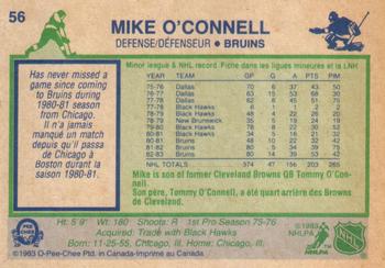 1983-84 O-Pee-Chee #56 Mike O'Connell Back