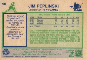 1983-84 O-Pee-Chee #90 Jim Peplinski Back