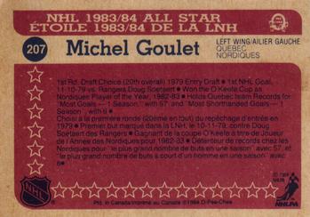 1984-85 O-Pee-Chee #207 Michel Goulet Back