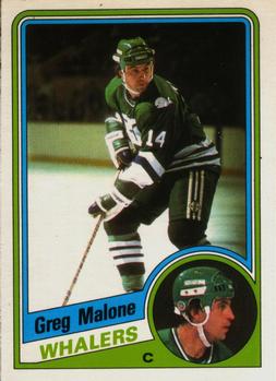 1984-85 O-Pee-Chee #74 Greg Malone Front