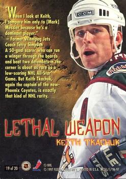 1996-97 Metal Universe - Lethal Weapons Super Power #19 Keith Tkachuk Back