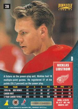 1996-97 Pinnacle - Artist's Proofs #28 Nicklas Lidstrom Back