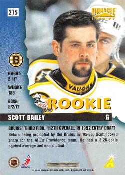 1996-97 Pinnacle - Artist's Proofs #215 Scott Bailey Back