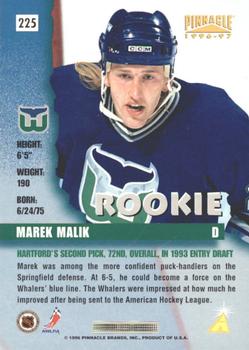 1996-97 Pinnacle - Artist's Proofs #225 Marek Malik Back