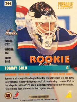 1996-97 Pinnacle - Artist's Proofs #244 Tommy Salo Back