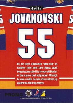 1996-97 Pinnacle - By the Numbers Premium Stock #4 Ed Jovanovski Back