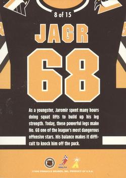1996-97 Pinnacle - By the Numbers Premium Stock #8 Jaromir Jagr Back