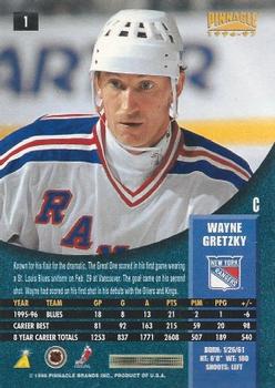 1996-97 Pinnacle - Foil #1 Wayne Gretzky Back