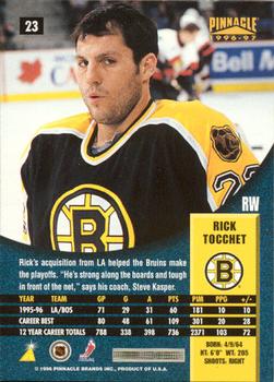 1996-97 Pinnacle - Foil #23 Rick Tocchet Back