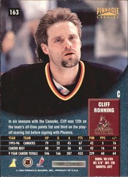1996-97 Pinnacle - Foil #163 Cliff Ronning Back