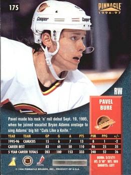1996-97 Pinnacle - Foil #175 Pavel Bure Back