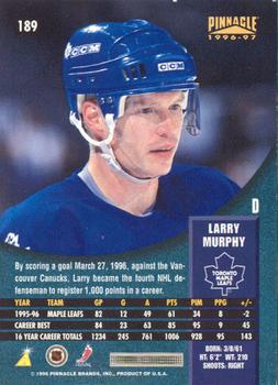 1996-97 Pinnacle - Foil #189 Larry Murphy Back