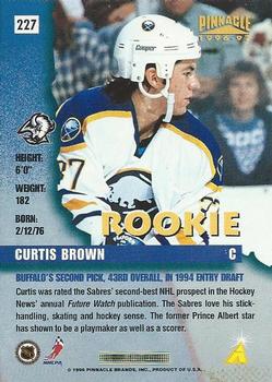 1996-97 Pinnacle - Foil #227 Curtis Brown Back