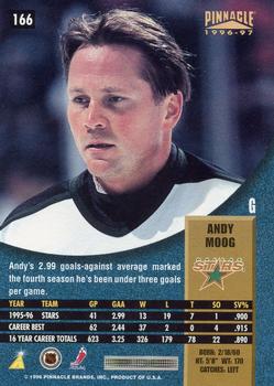 1996-97 Pinnacle - Foil #166 Andy Moog Back
