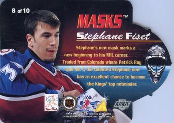 1996-97 Pinnacle - Masks Die Cuts #8 Stephane Fiset Back