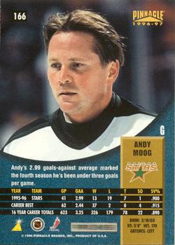 1996-97 Pinnacle - Premium Stock #166 Andy Moog Back