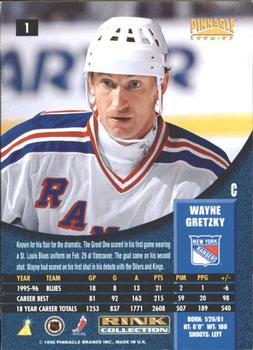 1996-97 Pinnacle - Rink Collection #1 Wayne Gretzky Back