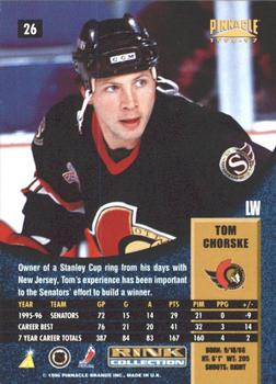1996-97 Pinnacle - Rink Collection #26 Tom Chorske Back
