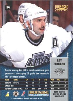1996-97 Pinnacle - Rink Collection #29 Ray Ferraro Back