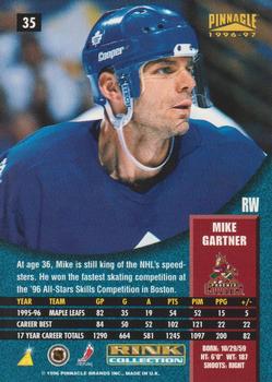 1996-97 Pinnacle - Rink Collection #35 Mike Gartner Back