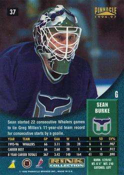 1996-97 Pinnacle - Rink Collection #37 Sean Burke Back