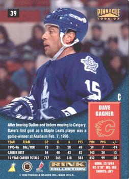 1996-97 Pinnacle - Rink Collection #39 Dave Gagner Back