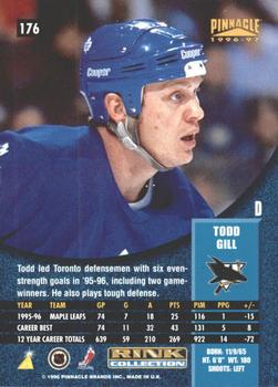 1996-97 Pinnacle - Rink Collection #176 Todd Gill Back