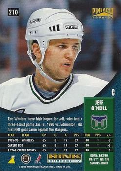 1996-97 Pinnacle - Rink Collection #210 Jeff O'Neill Back