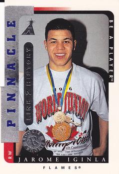 1996-97 Pinnacle Be a Player - Link 2 History #LTH-1A Jarome Iginla Front