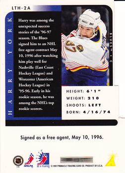 1996-97 Pinnacle Be a Player - Link 2 History #LTH-2A Harry York Back