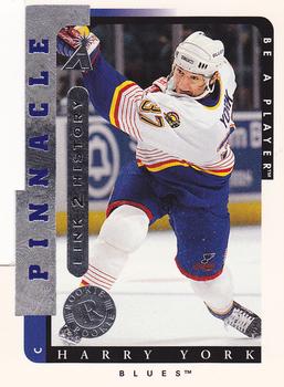 1996-97 Pinnacle Be a Player - Link 2 History #LTH-2A Harry York Front